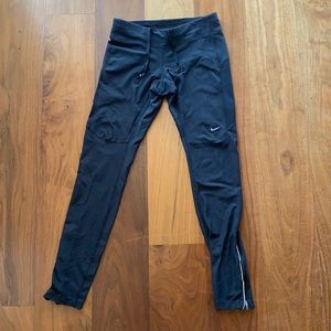 Nike Dri-Fit black running pants full length leggings. Size small